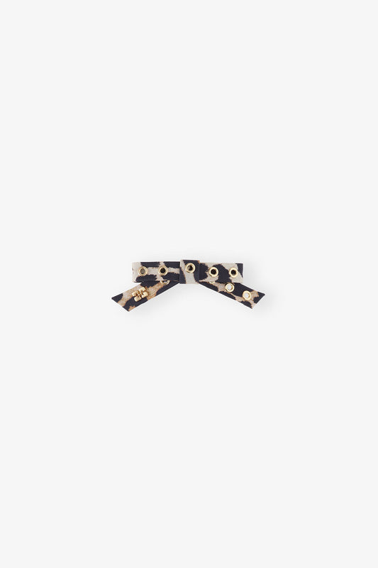 GANNI Featured | Leopard Leopard Eyelet Bow Barrette