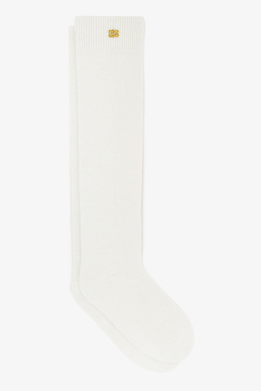 GANNI Recommended | Egret Ivory Wool Mix Socks